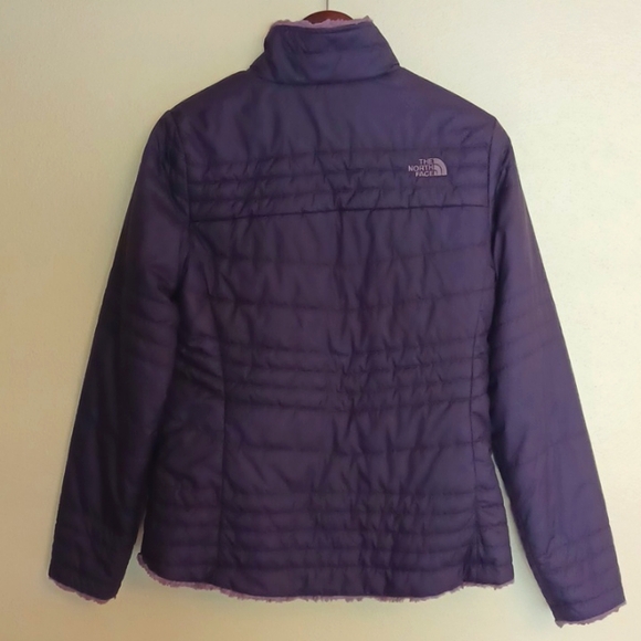 The North Face Mossbud Insulated Reversible Puffer Jacket Size M Packable Plum - Picture 6 of 14